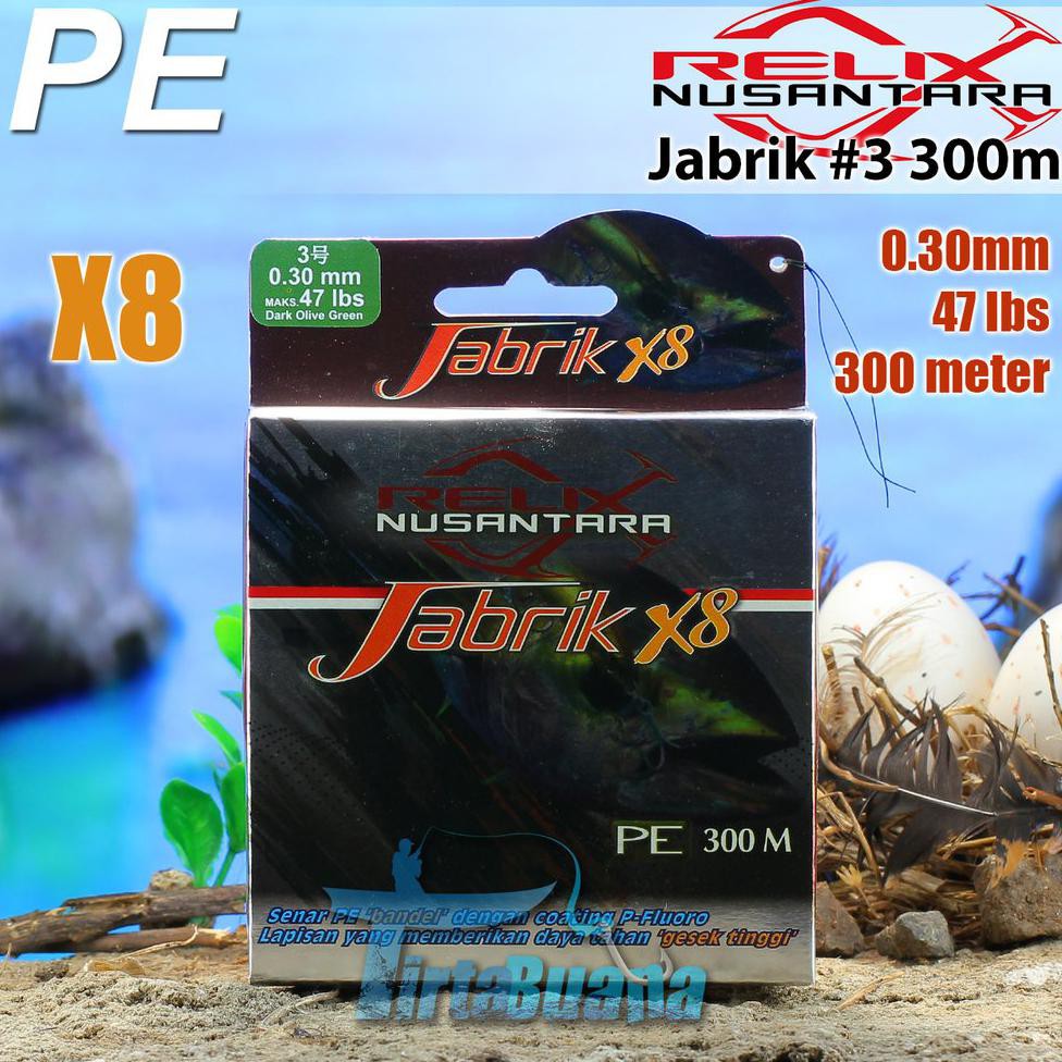PROMO Senar PE Relix Nusantara Jabrik PE 3 300m