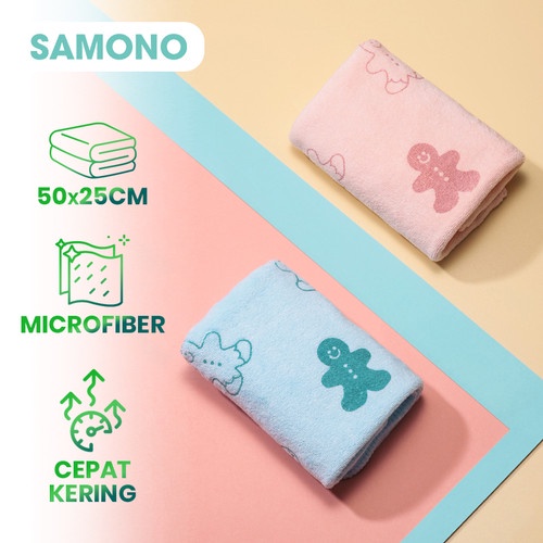 Samono Handuk Mandi Keramas Microfiber Tebal Daya Serap Tinggi Microfiber Towel Bahan Tebal ST40