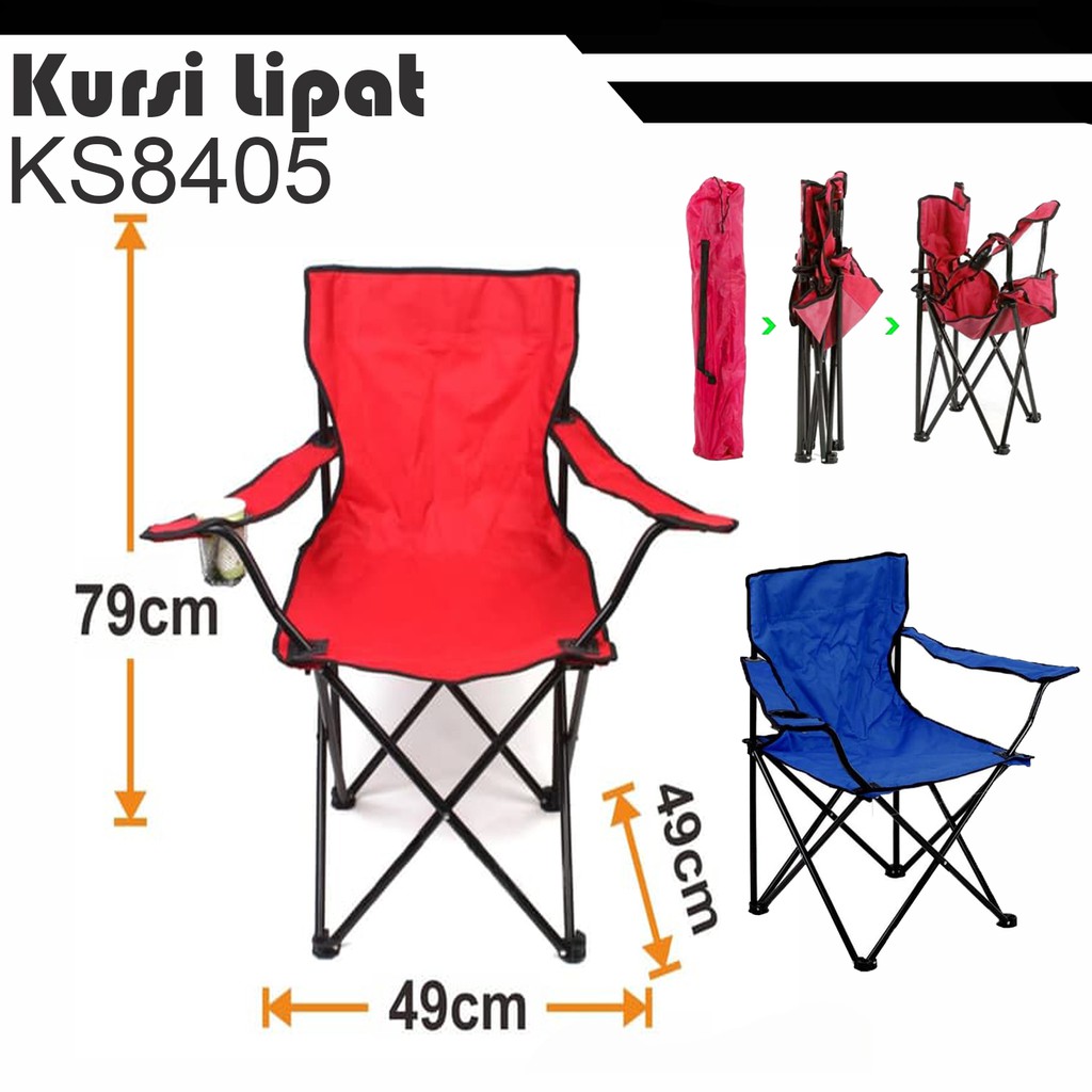  Kursi  Lipat  Kursi  Lipat  kuat Import kode KS8405 Shopee 