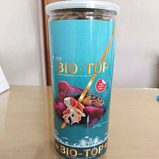 BIOTOP PAKAN MAKANAN IKAN HIAS BIO-TOP BIOCYCLE DRY MAGGOT ULAT KERING HONGKONG 120G 1000ML
