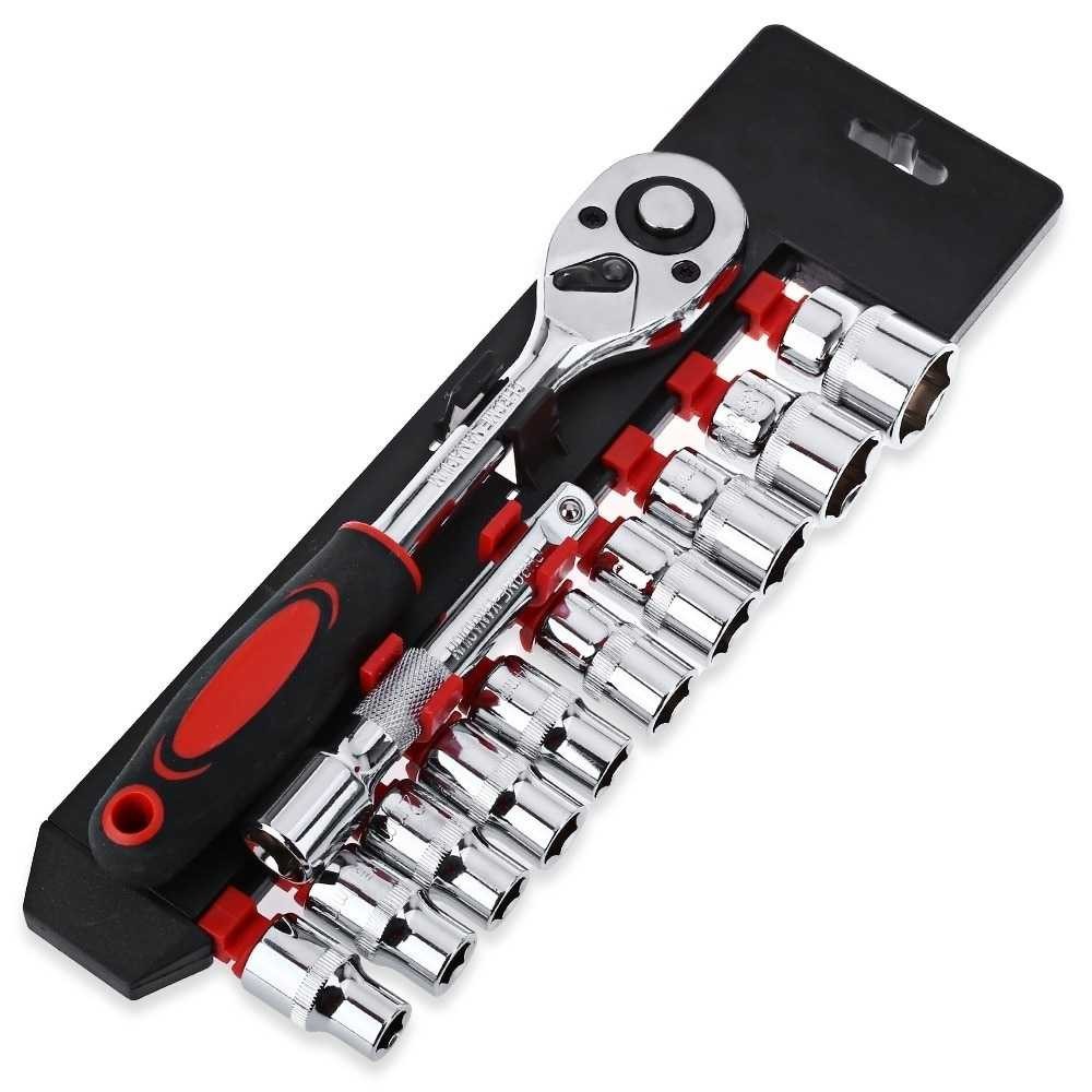 Terbaru ! DDSKY Kunci Pas CR-V Drive Socket Wrench Set 1/4 Handle 12 PCS