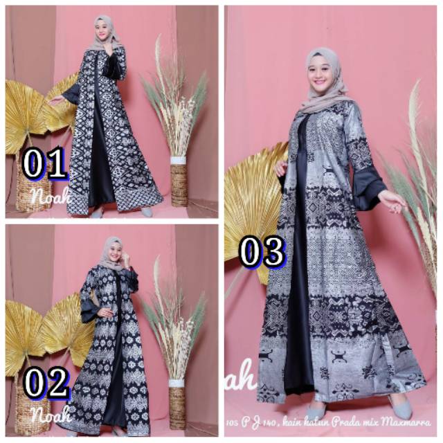 Gamis Cardy Murah Gamis Batik Katun Mix Prada Maxsmarra<br />busui(resleting Depan)<br />allsize Ld 105 Pb 140