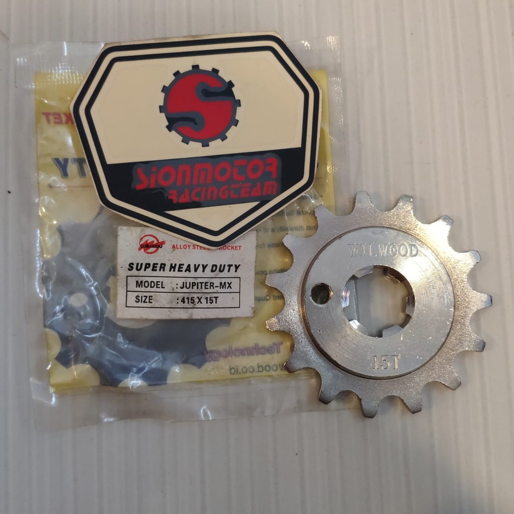 Gear Depan / Gir Depan / Front Sproket 415 Yamaha Jupiter MX / Sniper MX Baja 15T  Wilwood-4