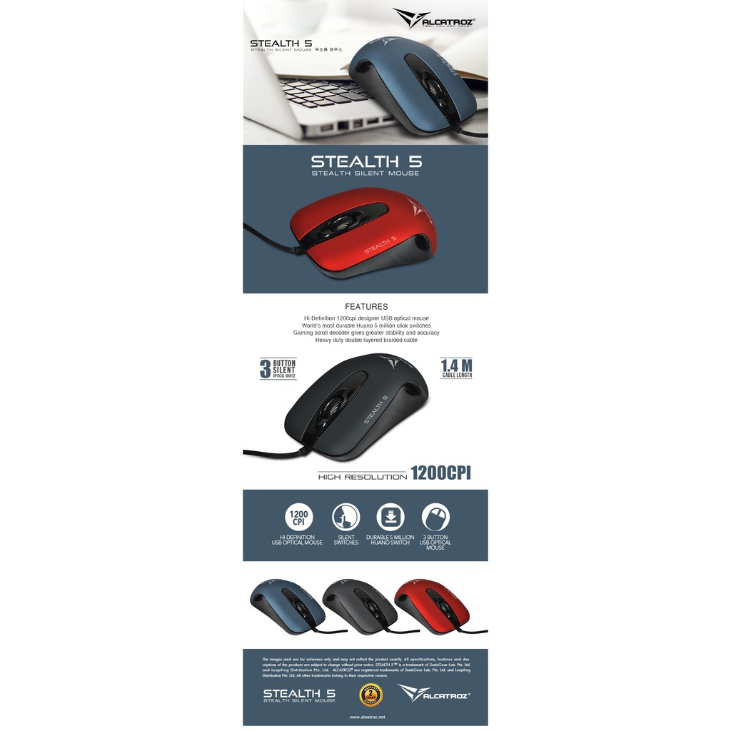 Mouse USB Alcatroz Stealth 5 Silent