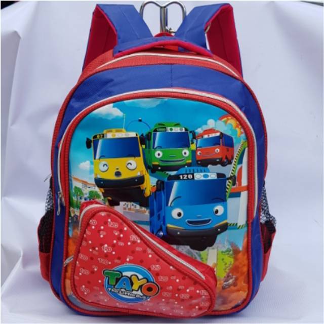 Tas Punggung Tas Sekolah Kombinasi Tas ransel anak sekolah tayo/Tas Ransel Anak Sekolah Sd Karakter Tayo The Little Bus Murah Bagus