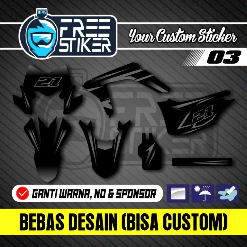 DECAL CRF 150 DARK GREY ABU