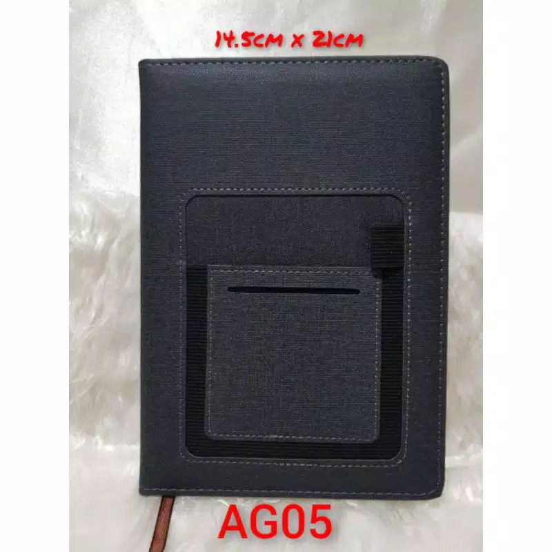 AG 05 Agenda Kulit A5 / Buku Catatan / Notebook Kulit exclusive dapat di custom Logo Perusahaan