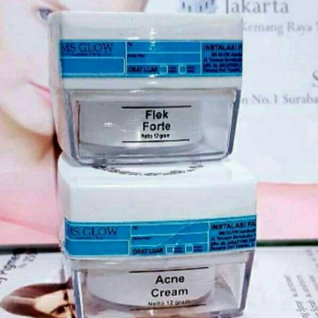 MS GLOW ACNE CREAM PREMIUM & MS GLOW FLEK PREMIUM