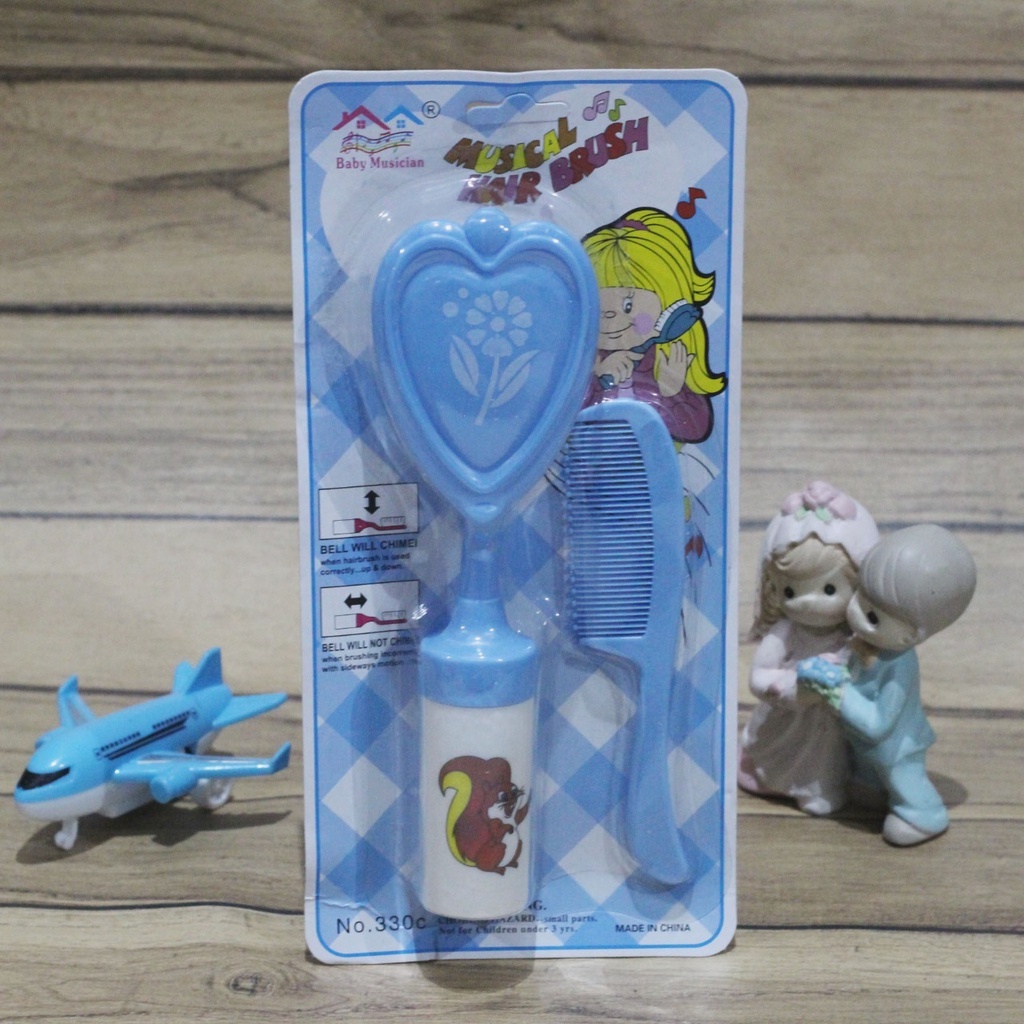 Reliable Musical Hair Brush 2in1 Baby Sisir Musik Bunyi Lonceng Perawatan Bayi New Born Perlengkapan Musical Hair Brush Anak 330C 320C 0215 0216