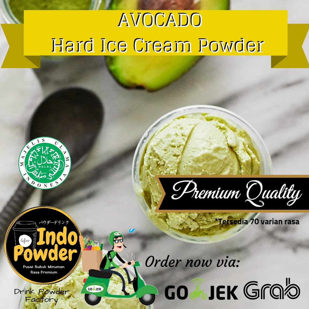 Bubuk ICE CREAM rasa AVOCADO 1Kg - Bubuk es Krim rasa Avocado 1Kg