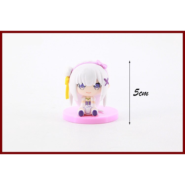 8 pcs/set Figure Re Zero kara Hajimeru Isekai Seikatsu Rem Ram Emilia