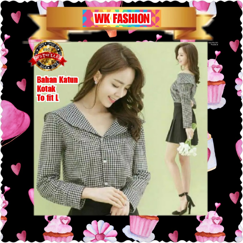 WK FASHION / BLOUSE / HITAM / TERPOPULER / TERBARU / TERLARIS / KONDANGAN / TERMURAH