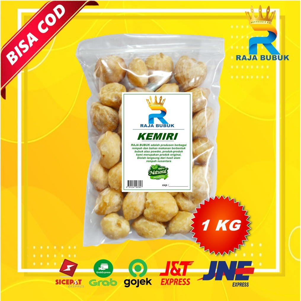

KEMIRI UTUH ASLI KUALITAS PREMIUM RAJA BUBUK ISI 1 KG