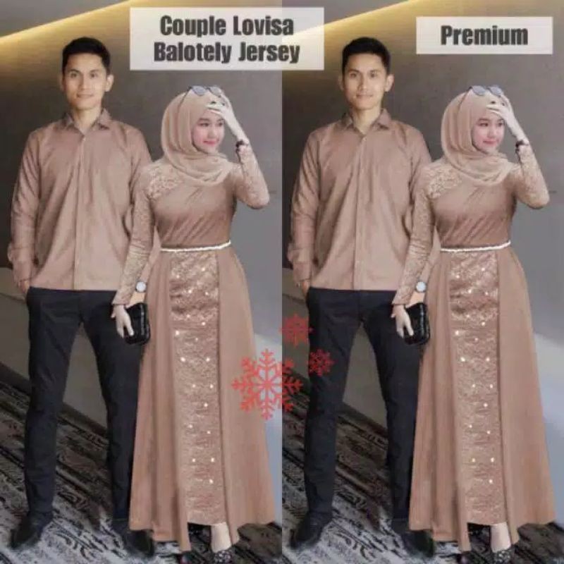 XOS - COUPLE LOVISA / BAJU PASANGAN / FASHION MUSLIM / KEMEJA DAN MAXI DRESS / COD✅ (Good Quality)