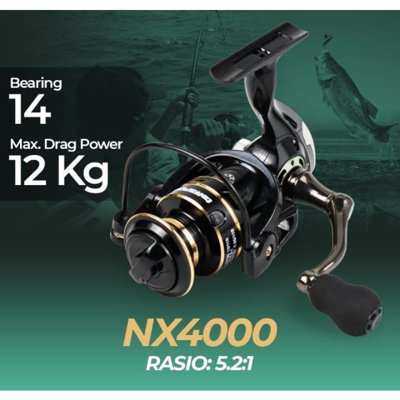 Taffsport Metal Reel Pancing Spinning Fishing Reel 5.2:1 - NX4000