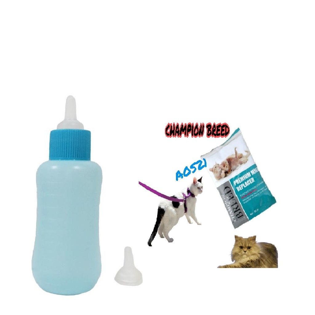 PAKET LENGKAP SUSU CHAMPION 30ml SATU BOTOL DOT SUSU KUCING KITTEN