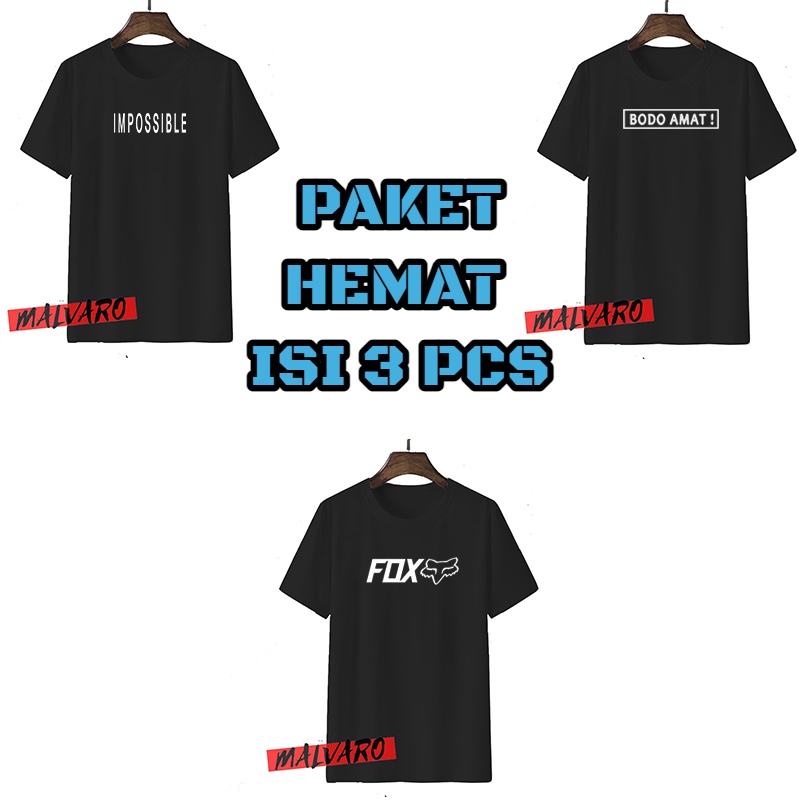 MV-Kaos 3 Pcs Motif Distro / Kaos Pria Distro / Pakaian Pria / Baju Pria