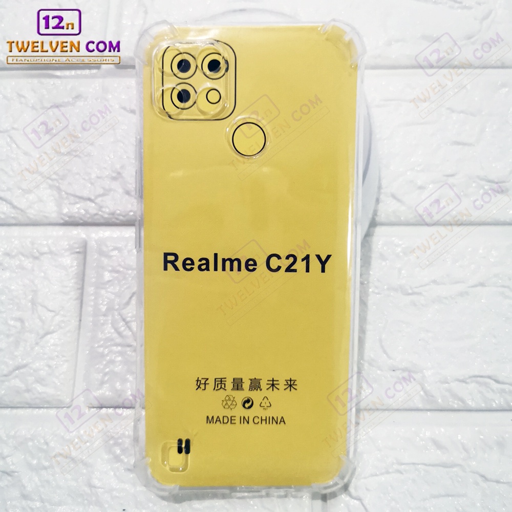 Case Anti Shock Anti Crack Softcase Realme C21y / C25y - Free Tempered Glass