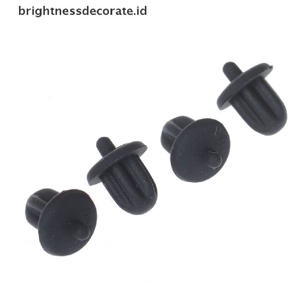 10pcs Jack Audio 6.35mm Bahan Karet Warna Hitam Untuk PC DVD