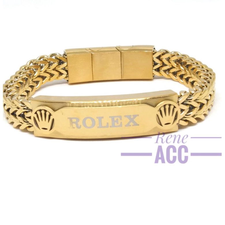 Gelang Rantai Rolex pria cowok Anti karat selamanya
