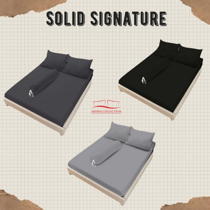 Bedsheet Grey Sprei Abu Hitam Polos Tanpa Embos Ukuran 90x200 120x200 160x200 180x200 Solid Signatur