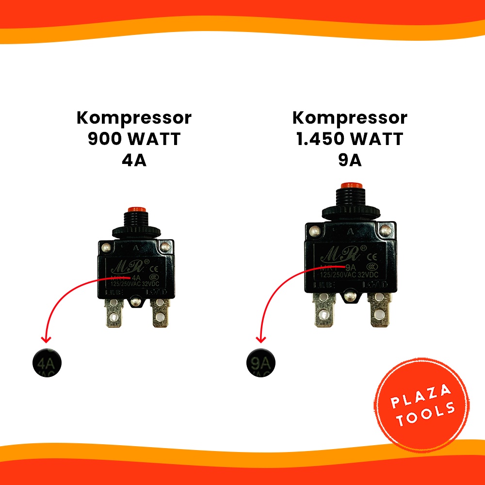 Overload Protection Auarita Kompresor Angin Portable Oilless