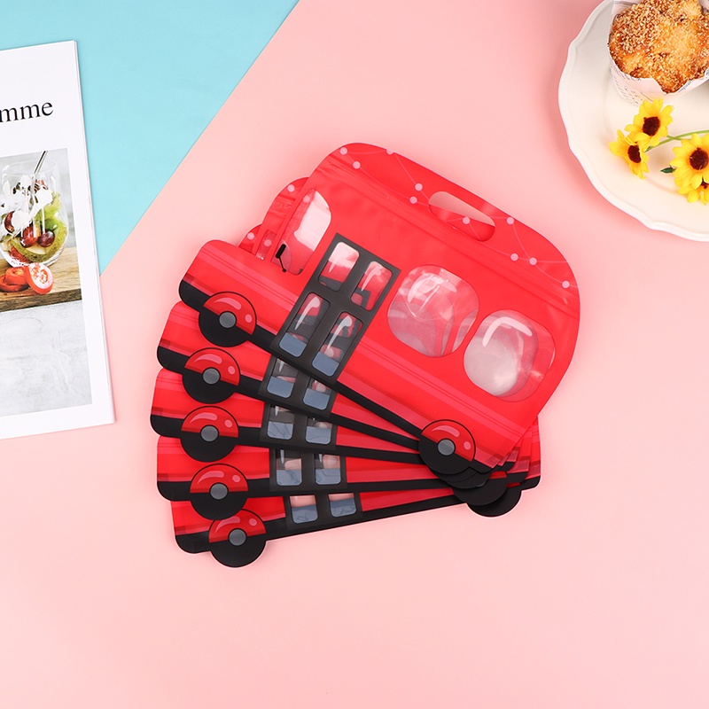 5 Pcs Tas Hadiah Permen Snack Bentuk Kartun Mobil Untuk Perlengkapan Pesta