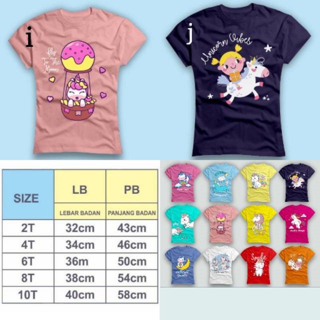 KAOS ANAK CEWE 1 - 10 TAHUN LENGAN PENDEK