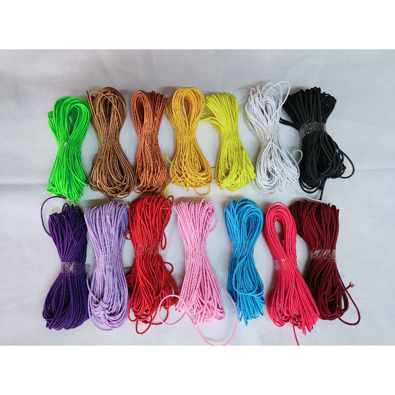 TALI ELASTIS MASKER 2mm / TALI ELASTIS BULAT 2mm. METERAN (eceran)