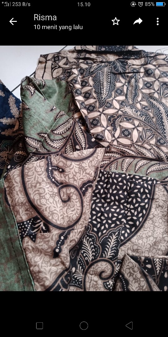 Batik Pria Lengan Panjang Batik Azmil Hrb026 Motif Keratonan Kode 002 Size M L Xl Xxl Reguler