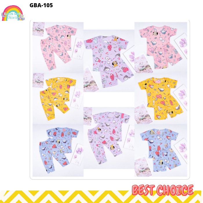 Setelan Baju Anak Laki-Laki & Perempuan Murah -Setelan piyama anak BTS - SETELAN BTS KIDS (Impor)