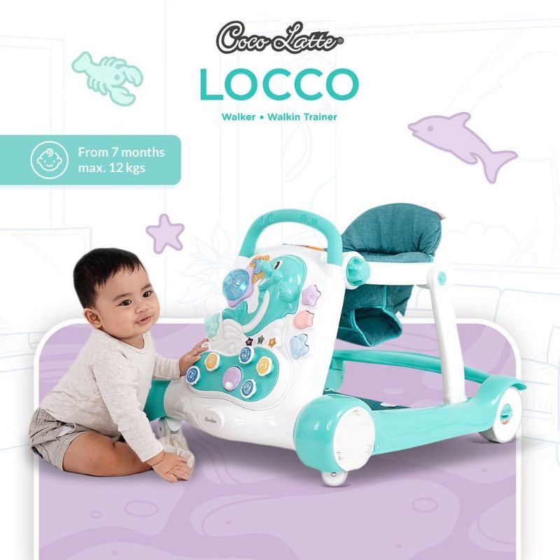 Baby Walker Alat Bantu Jalan Cocolatte Locco 10012 Push Wolker Walking Trainer