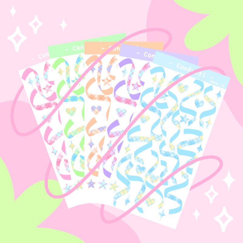 

sticker deco || confetti by sora.id