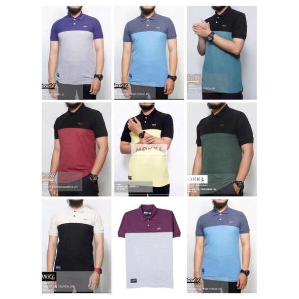 Kaos Polo Kerah Pria Lengan Pendek Premium Monkl Original