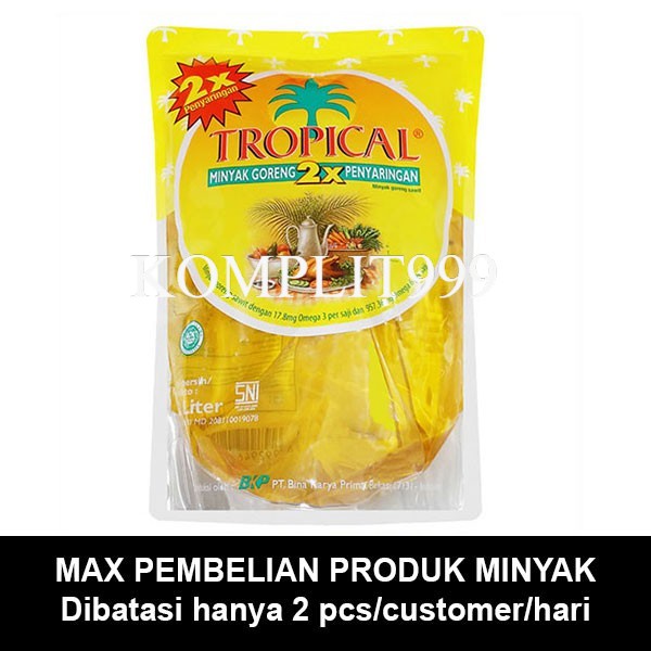 

Tropical 2X Penyaringan Reffil 2 Liter KOMPLIT999