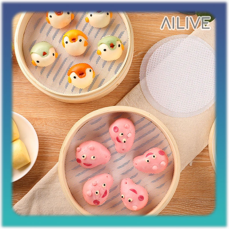 Alas Kukus Dimsum Silikon Anti Lengket / Tatakan Kukusan Dimsum Dumpling Bakpau Siomay