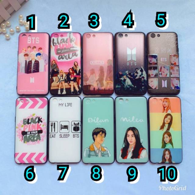 SILIKON CASE BLACKPINK BTS DILAN REALME3
REALMEC1
XIAOMI
 REDMI4A
REDMI5A
REDMI6A NOTE5PRO
NOTE7