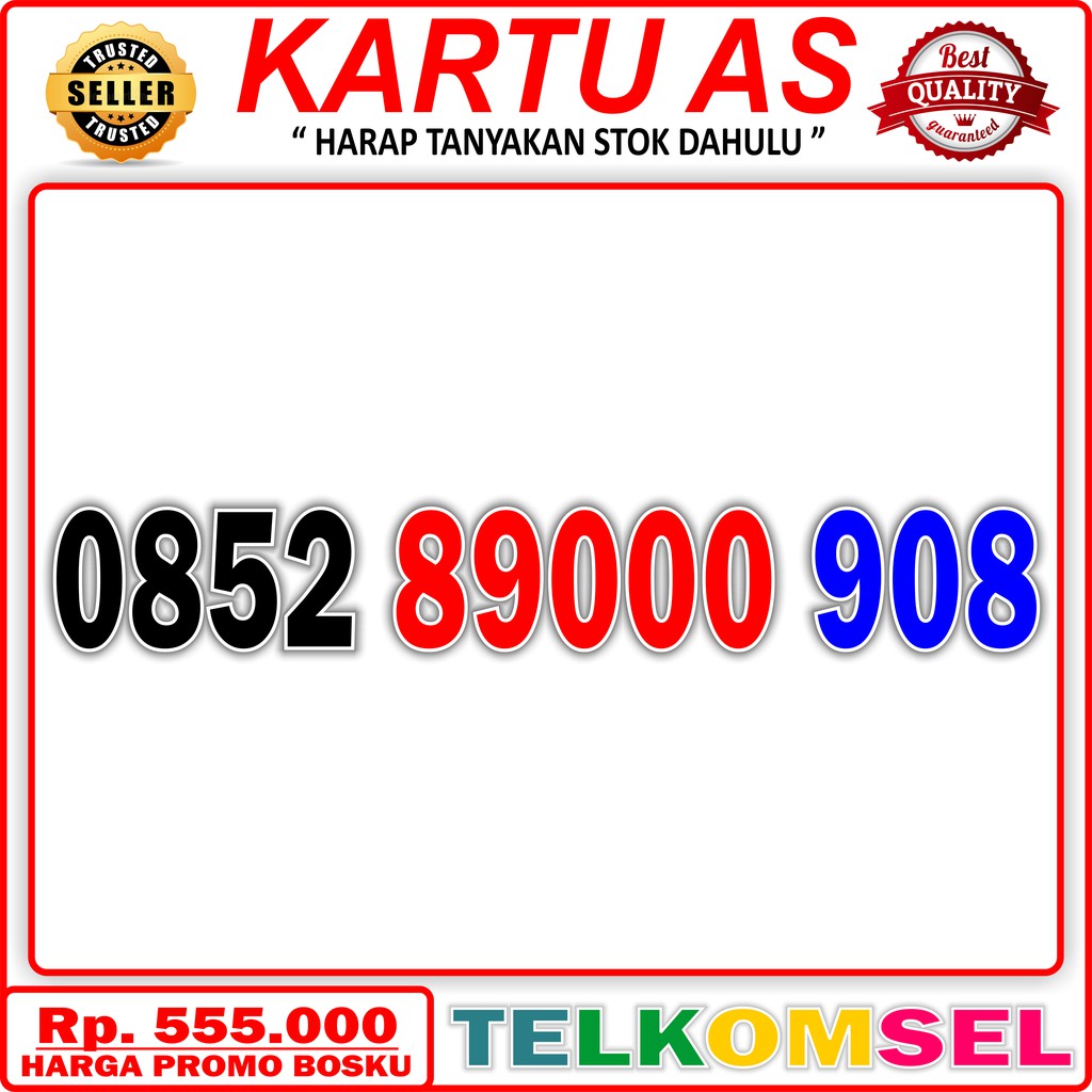 Jual Nomor Cantik Telkomsel Triple 000 - Nomor Cantik As 89000908 ...