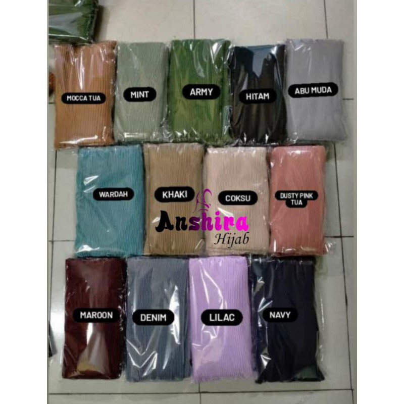 PASHMINA PLISKET BAHAN CERUTI BABYDOL ARMANI
