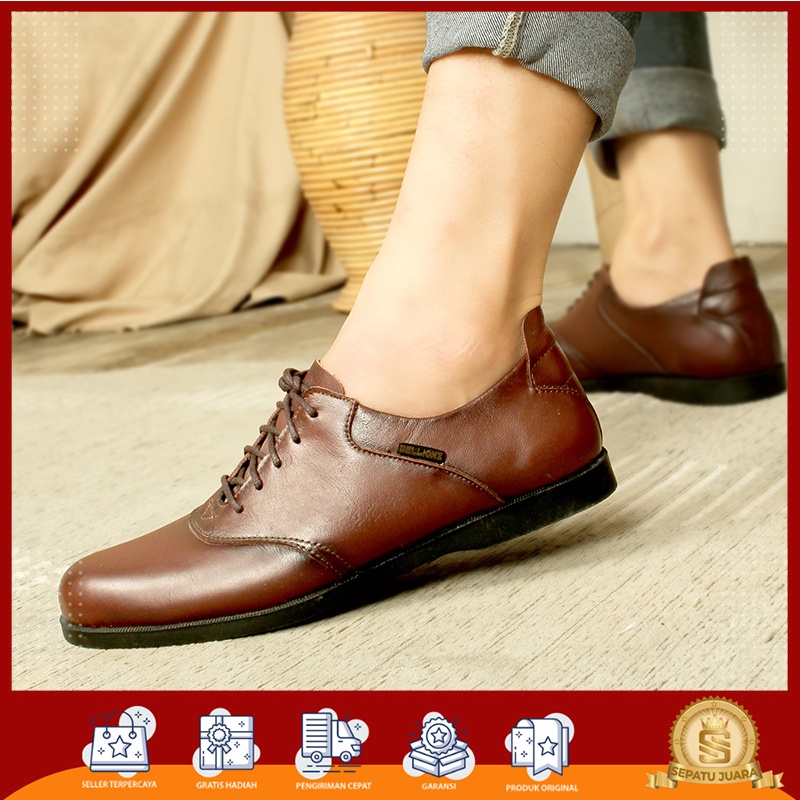 REBEL - Sepatu Pantofel Oxford Pria Resmi Bahan Kulit Premium - Pantopel Resmi Kerja Kantor Ukuran 3