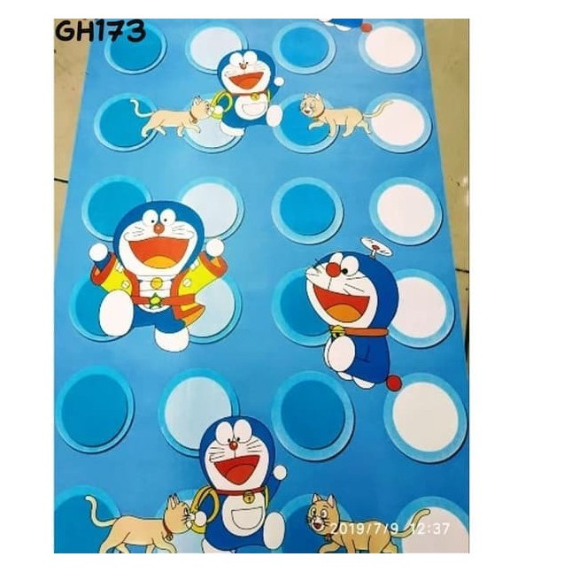 WALLPAPER STIKER DINDING  MOTIF DORAEMON BULAT