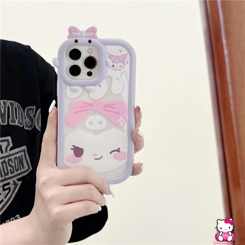 Case Desain Kartun Kuromi Untuk Oppo A17 A15 A16s A16 A15s A55 A95 A17k A16K A16E A52 A92 A96 A7 A5S A12 A3S A95 A4 A53 A54 A57 A53 A54 A53 A53 A52020 Sarung Tangan Lembut Untuk Wanita