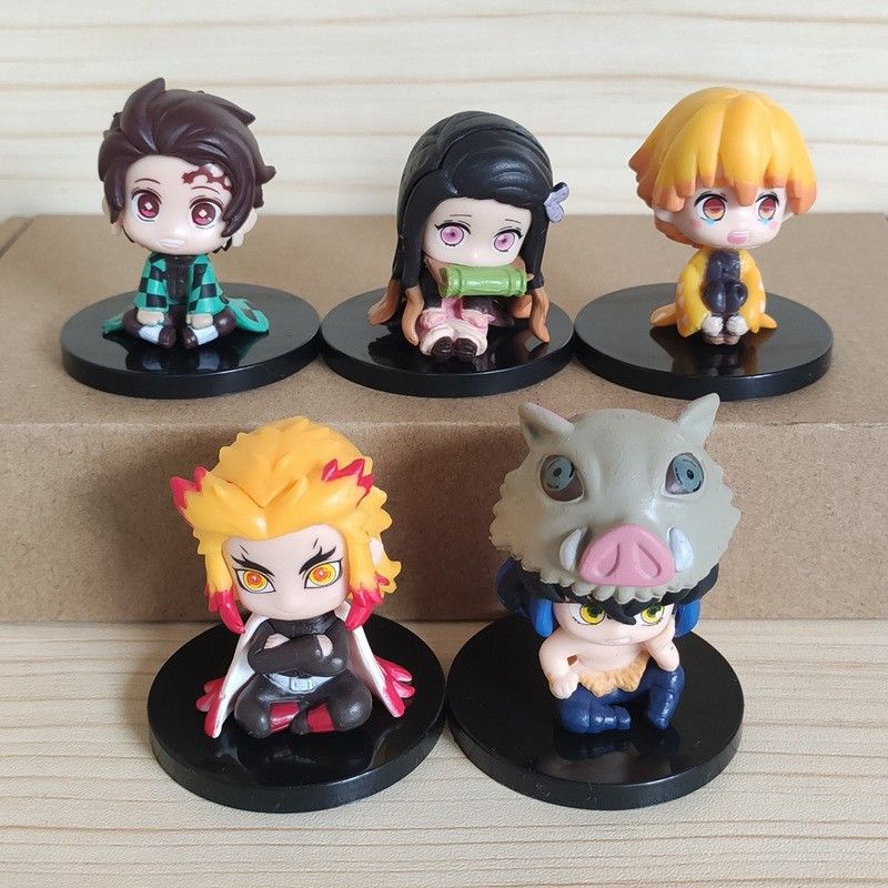 (BISA COD)ACTION FIGURE DEMON SLAYER KIMETSU NO YAIBA chibi tanjiro inosuke zenitsu