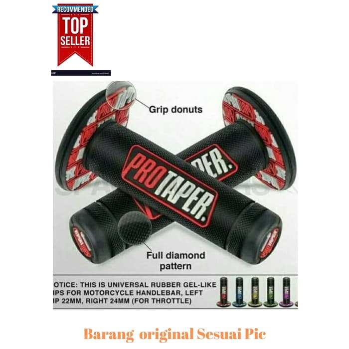 Handgrip Karet Empuk Model Protaper Untuk ALL Motor - MERAH