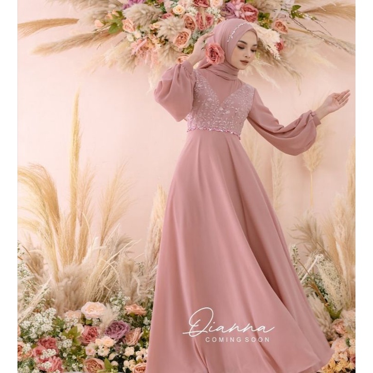 Qiana-Gaun muslimah/dress terbaru