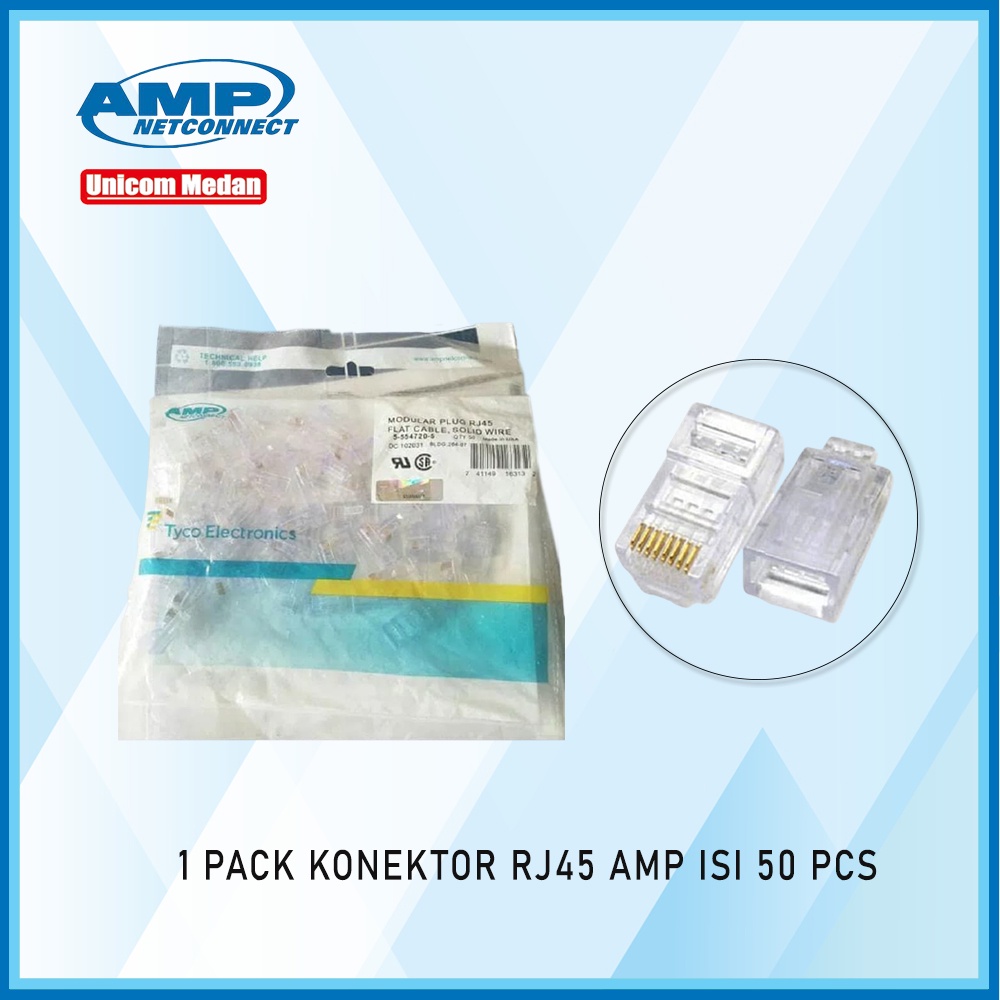 KONEKTOR RJ45 AMP 1PACK ISI 50PCS