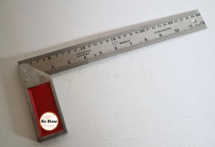 

Penggaris Siku L 30 Cm Penggaris Meteran Stainless Steel Alat Bangunan