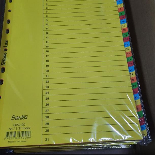 

♂ Divider Bantex A4 6052 (1-31) / Divider A4 Bantex 6052 Angka 1-31 ➢