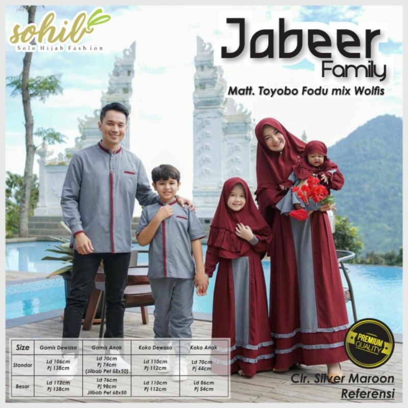 COUPLE KELUARGA GAMIS SYARI JABEER ORI SOHIB