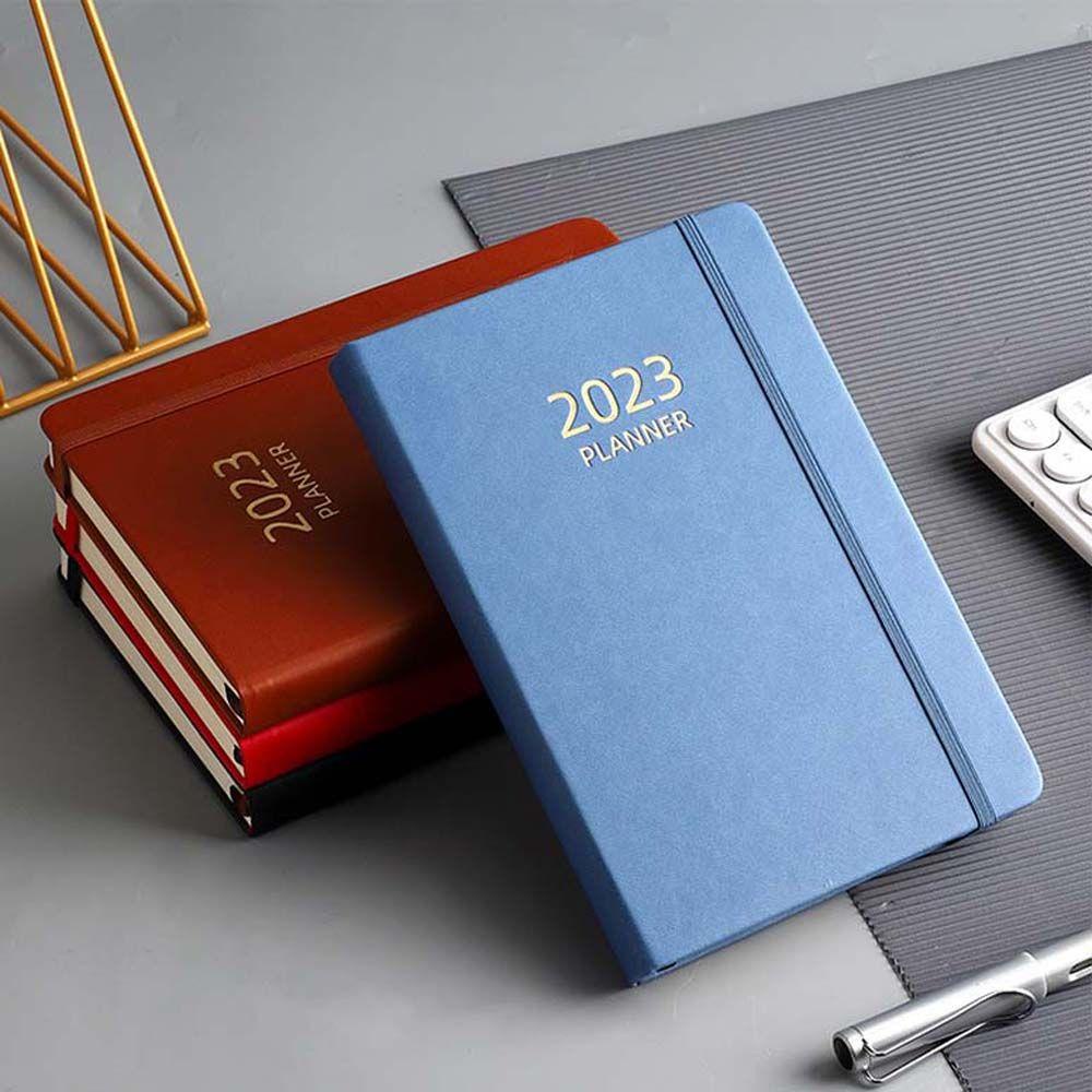 [Elegan] 2023 Notebook Portable 365hari Mingguan Planner Jadwal Organizer Kantor Sekolah Perlengkapan Alat Tulis Agenda Planner